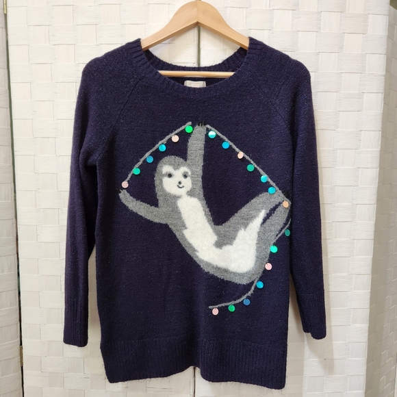LC Lauren Conrad Christmas Sloth Sweater Women's Medium - Picture 1 of 5